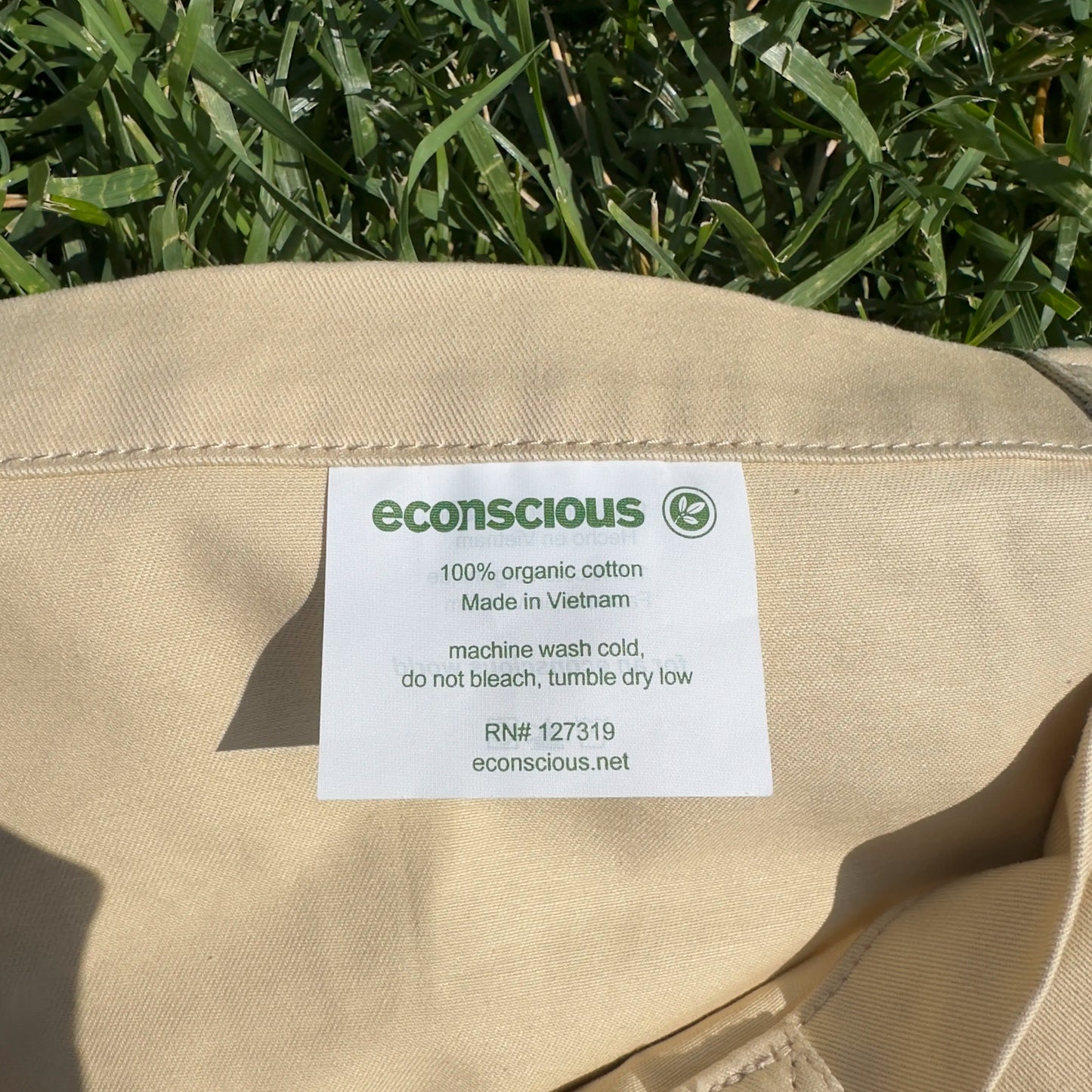 Organic cotton tote bag